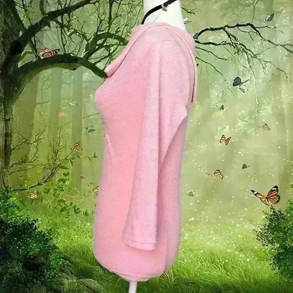 Y2k 90s Baby Pink Abstract Classy Layover Top By A.Byer Size M - Picture 4 of 7